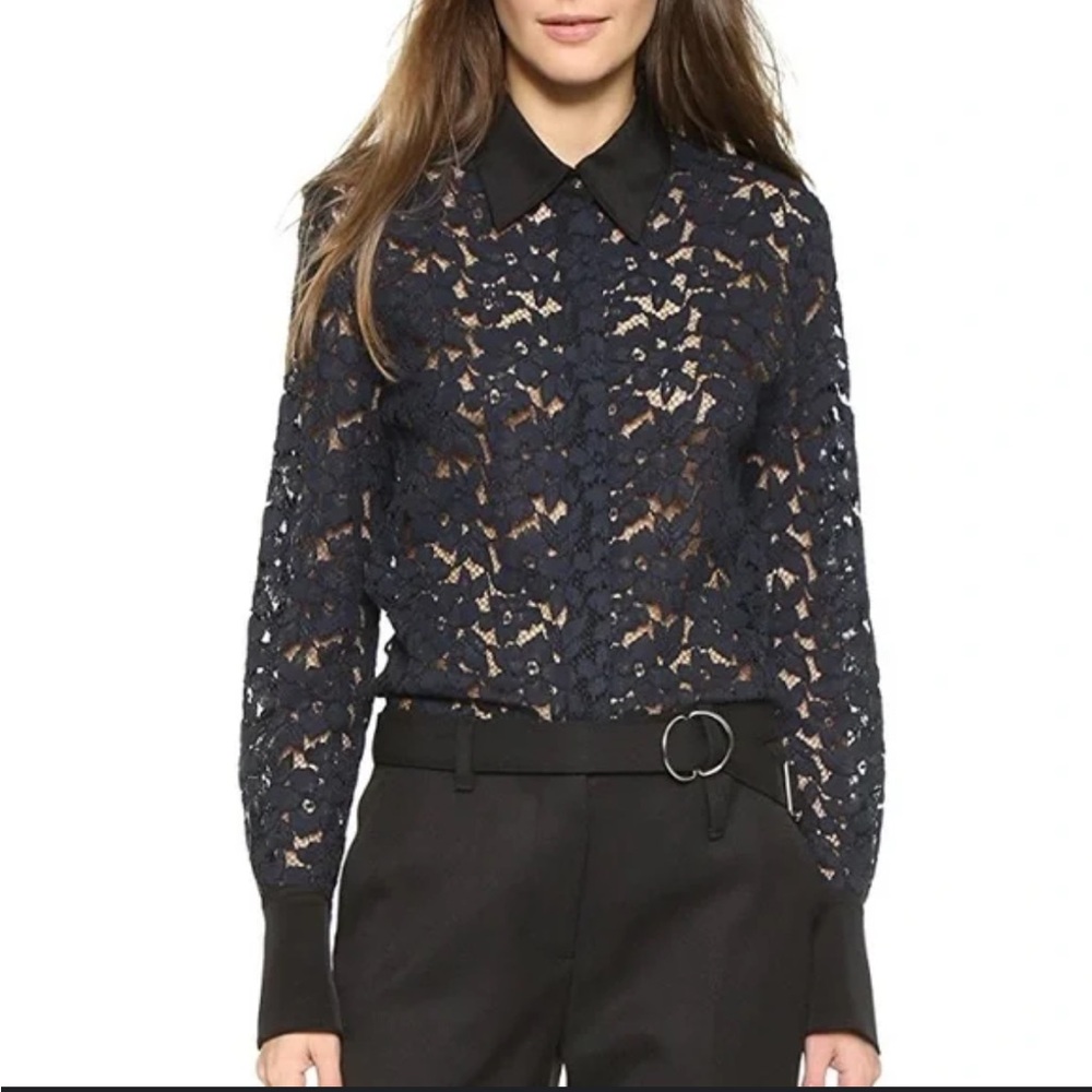 3.1 Phillip Lim classic lace button up shirt
